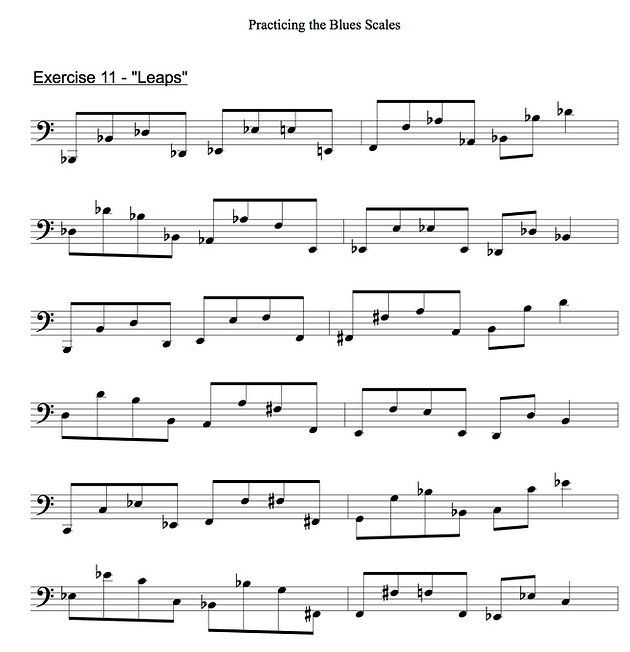 blues scales exercise 11